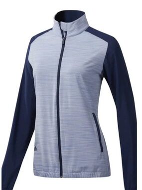 Adidas Women’s Navy Wind Resistant Athletic Zip Up Jacket - Medium EUC